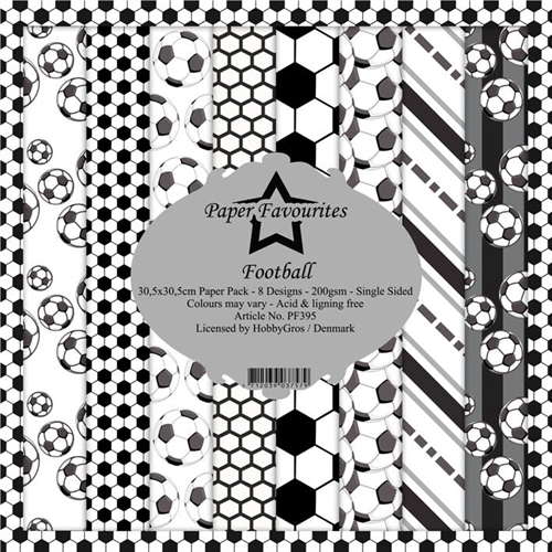 Paper Favourites Football 8 ark 30,5x30,5cm 200g
